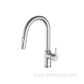 Chrome Brass Single Handle Deck Mounted Kitchen Faucet